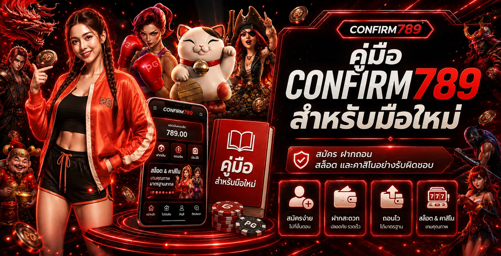 CONFIRM789 คู่มือมือใหม่ | สมัคร ฝากถอน สล็อต คาสิโน